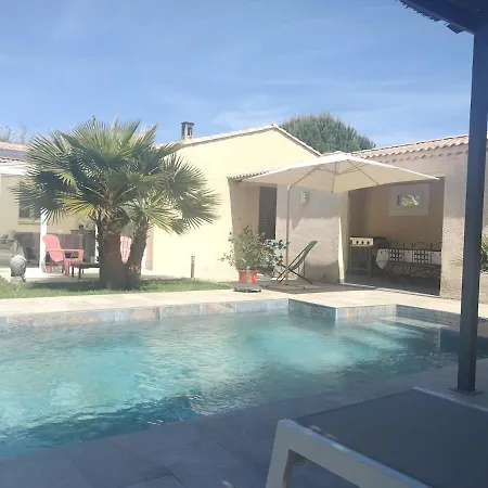 Belle Tranquille Climatisée Villa Poulx